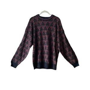 Vintage Robert Bruce Geometric Triangle men’s sweater. Size L